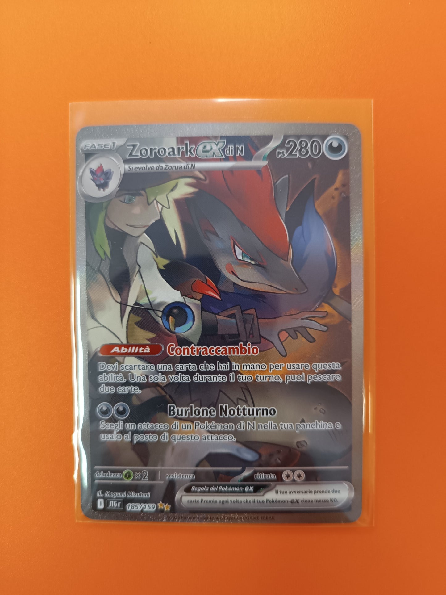 Zoroark ex di N (JTG 185) Raw