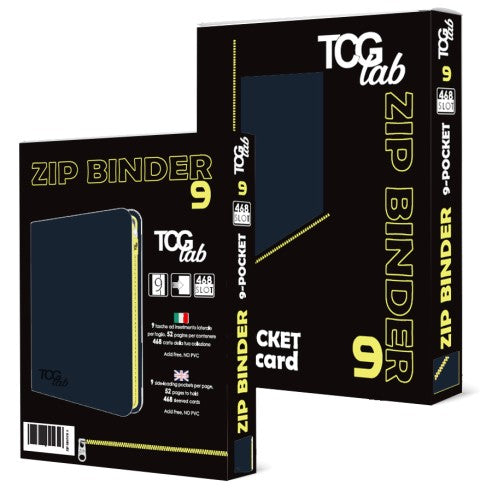TcgLab - Album 9 Tasche con Zip Gialla - 468 slot
