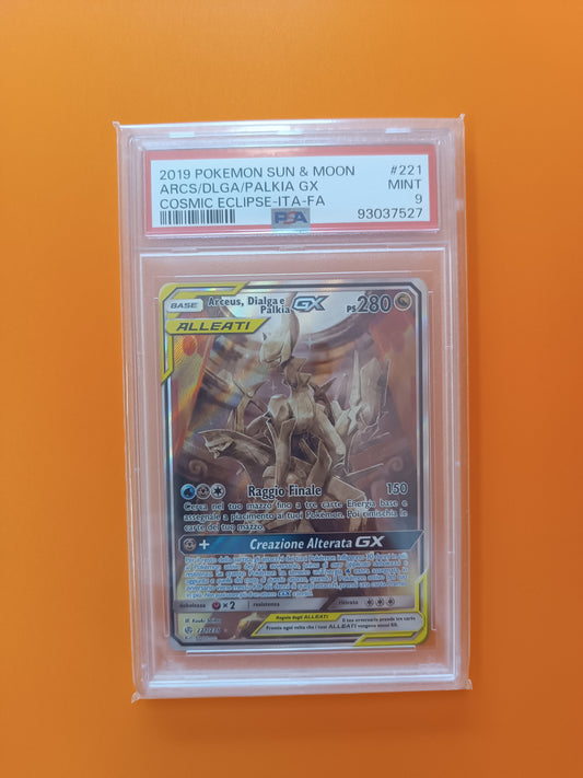 Carta gradata psa 9 Arceus dialga e palkia gx