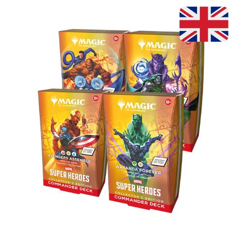 Marvel Super Heroes Collector’s Edition Commander Decks Display ENG Magic the Gathering (4 Mazzi)