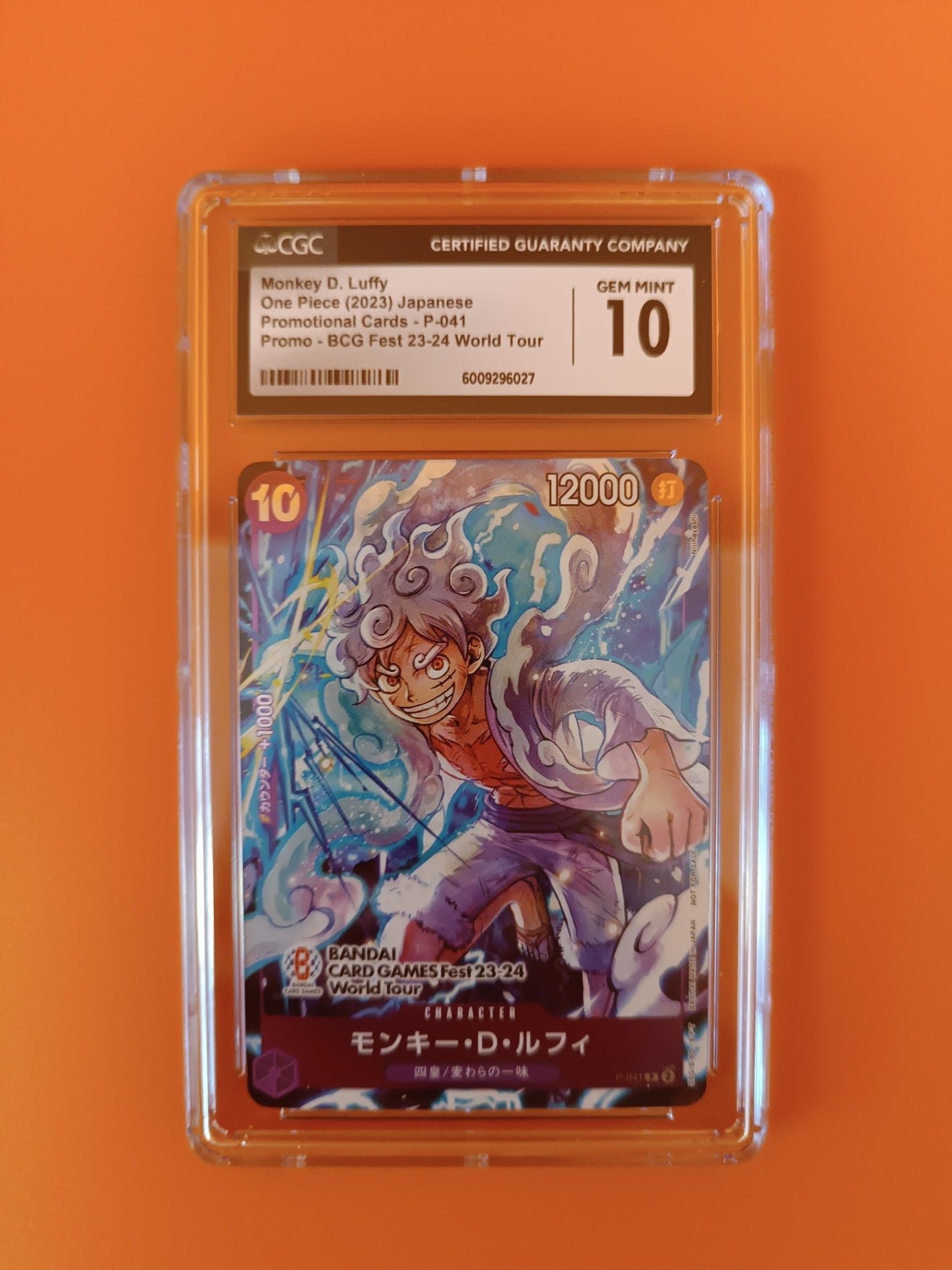 Carta gradata cgc Luffy bandai Games Fest