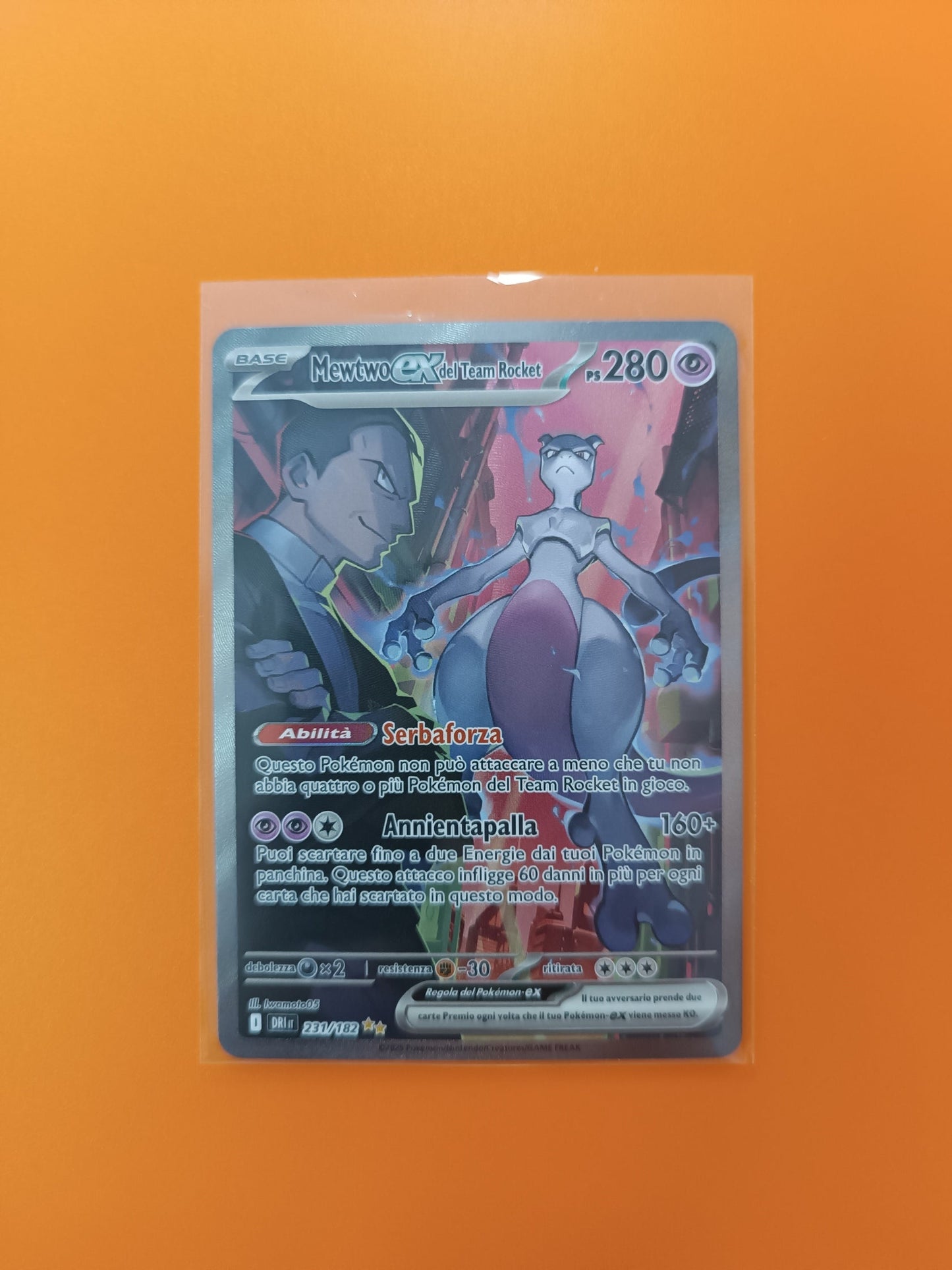 Mewtwo ex del Team Rocket (DRI 231) Raw