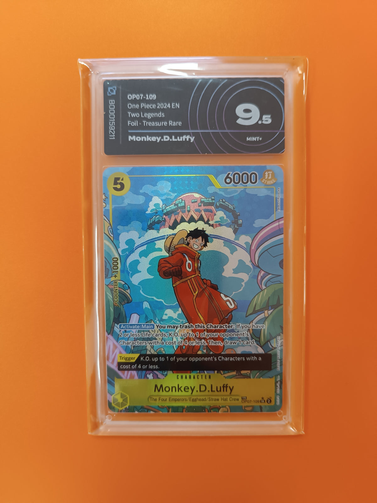 Monkey D. Luffy Op07-109 Aigrading 9.5