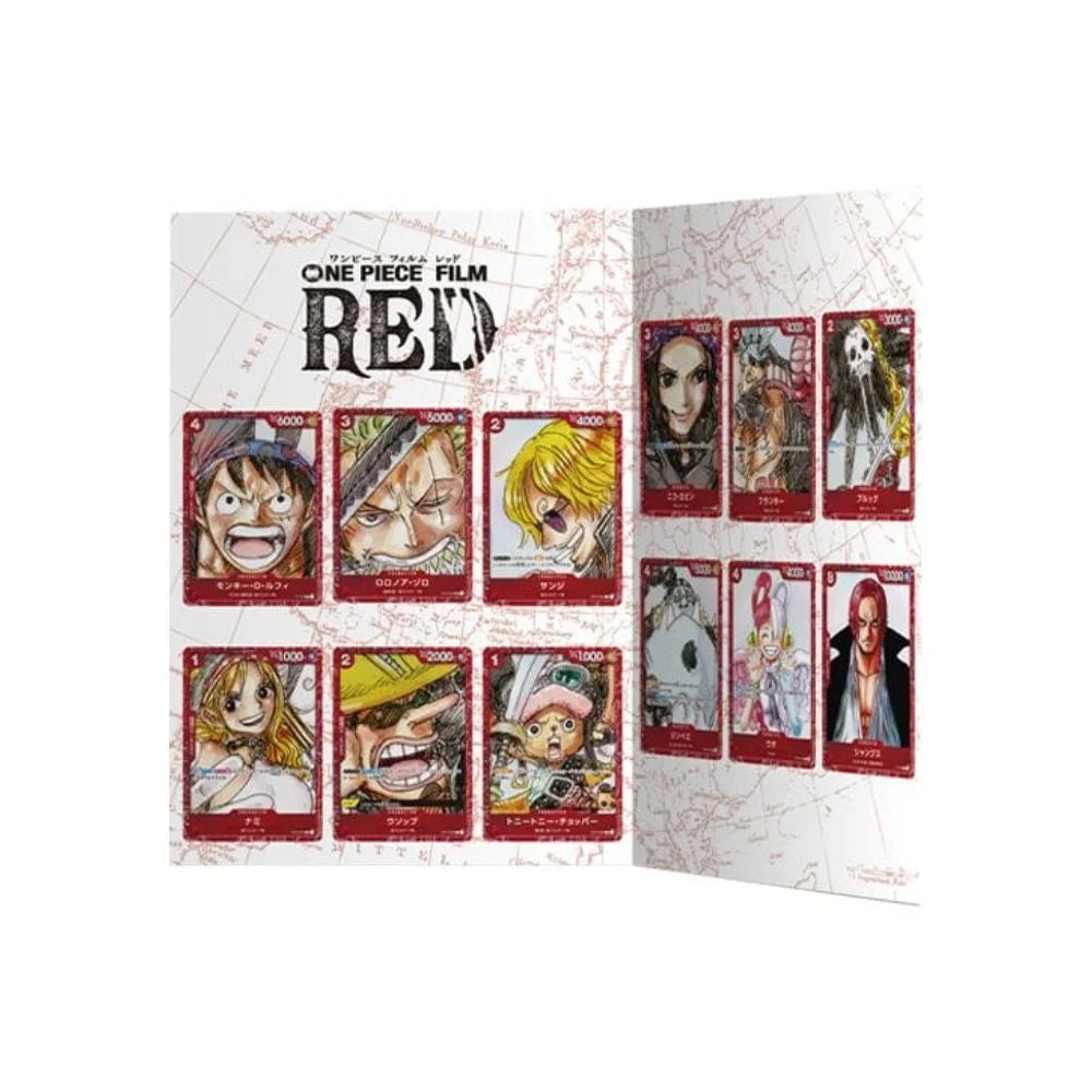 One Piece Premium Card Collection Film Red folder giapponese interno
