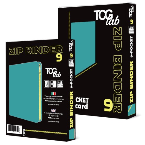 TcgLab - Album 9 Tasche con Zip Gialla - 468 slot