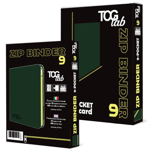 TcgLab - Album 9 Tasche con Zip Gialla - 468 slot